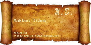 Makkos Diána névjegykártya