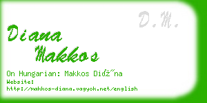 diana makkos business card
